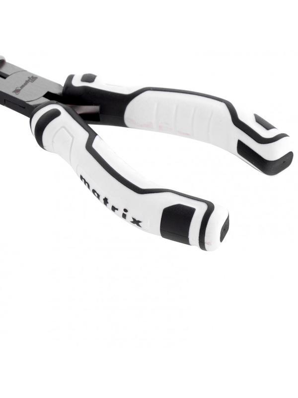 Длинногубцы Mini, 125 мм, изогнутые, авторазжим, Pro Matrix