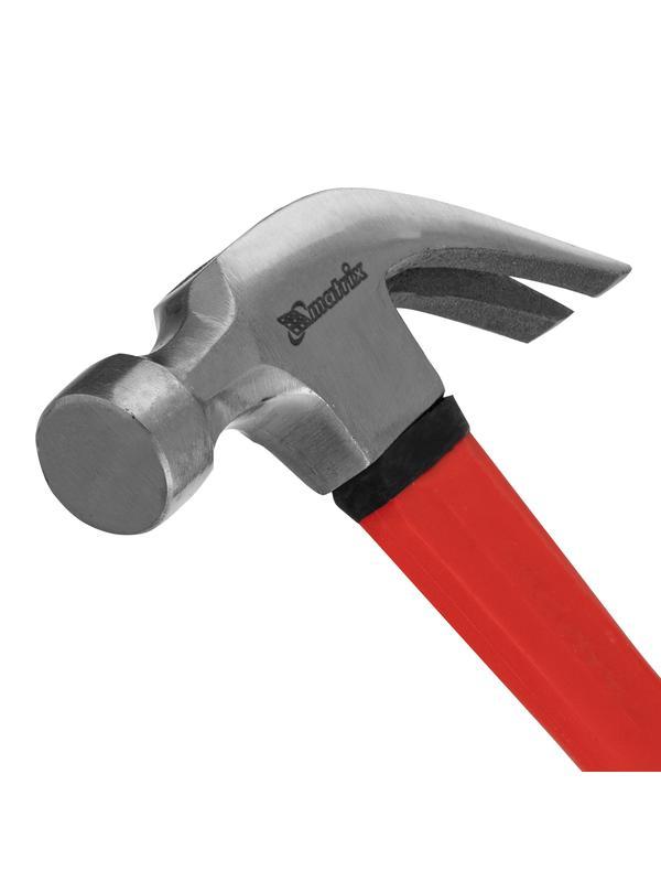 Молоток-гвоздодер optimal, 450 г, фибергласовая обрезиненная рукоятка Matrix