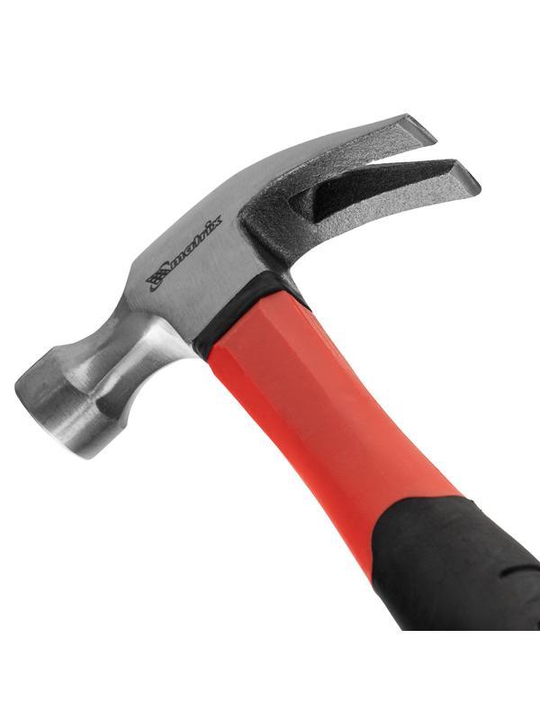 Молоток-гвоздодер optimal, 450 г, фибергласовая обрезиненная рукоятка Matrix