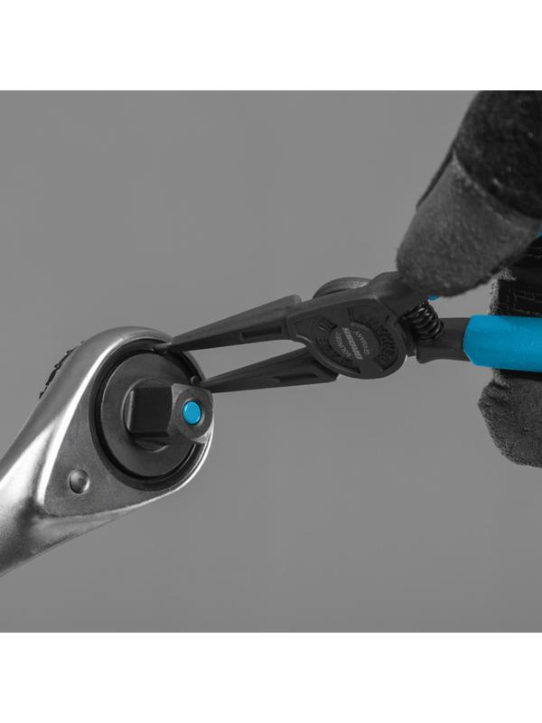 Съемник, 175 мм, для внешних стопорных колец (19-60 мм), прямые губки (разжим) Gross