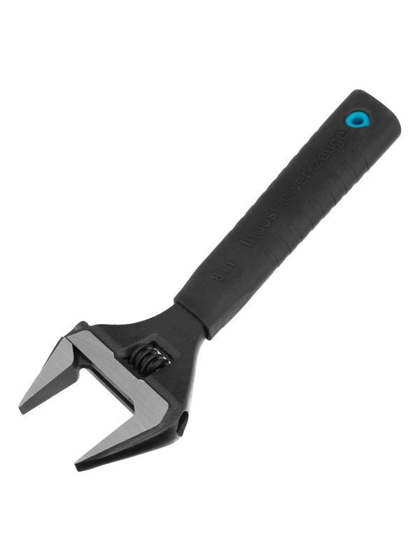 Ключ разводной, 200 мм, CrV, тонкие губки, защитные насадки Gross