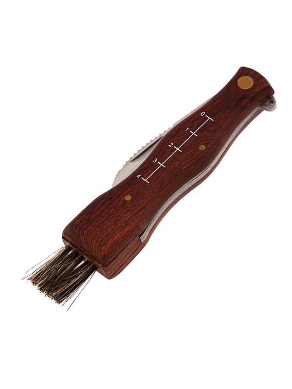 Нож грибника складной, 185 мм, деревянная рукоятка, Palisad