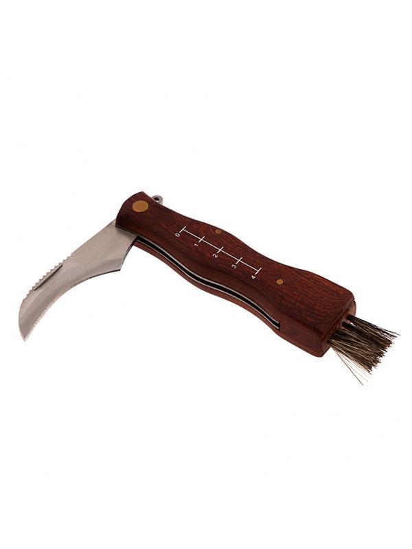 Нож грибника складной, 185 мм, деревянная рукоятка, Palisad