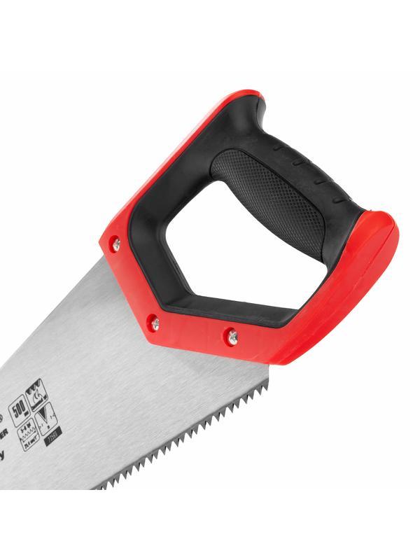 Ножовка по дереву, 500 мм, волновая вырубка, 5-6 TPI, каленый зуб 2D, двухкомпонентная рукоятка Matrix