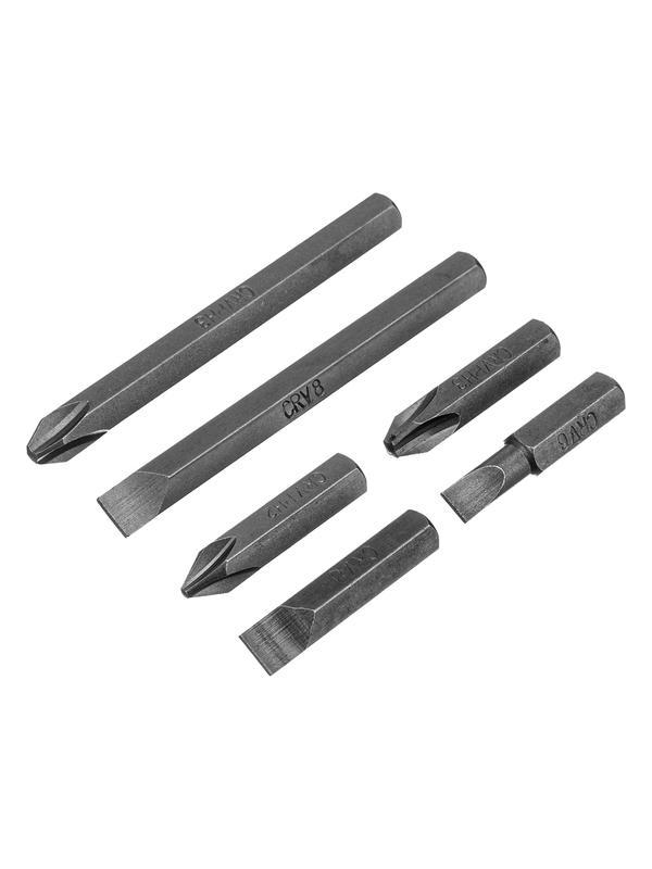 Отвертка ударно-поворотная 1/2, набор бит, 6 шт, черная ручка Профи, пластиковый бокс Matrix