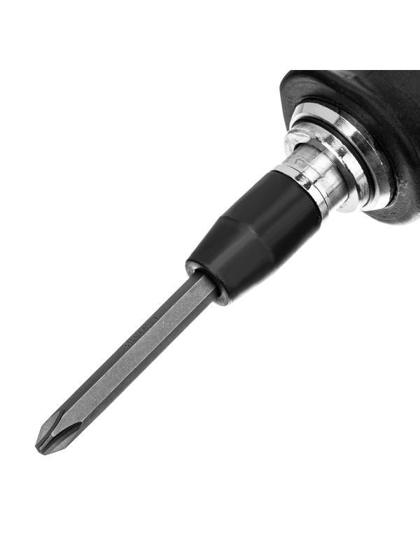 Отвертка ударно-поворотная 1/2, набор бит, 6 шт, черная ручка Профи, пластиковый бокс Matrix