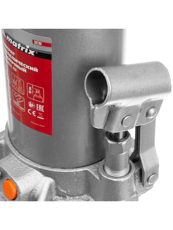 Домкрат гидравлический бутылочный, 16 т, h подъема 230-460 мм Matrix