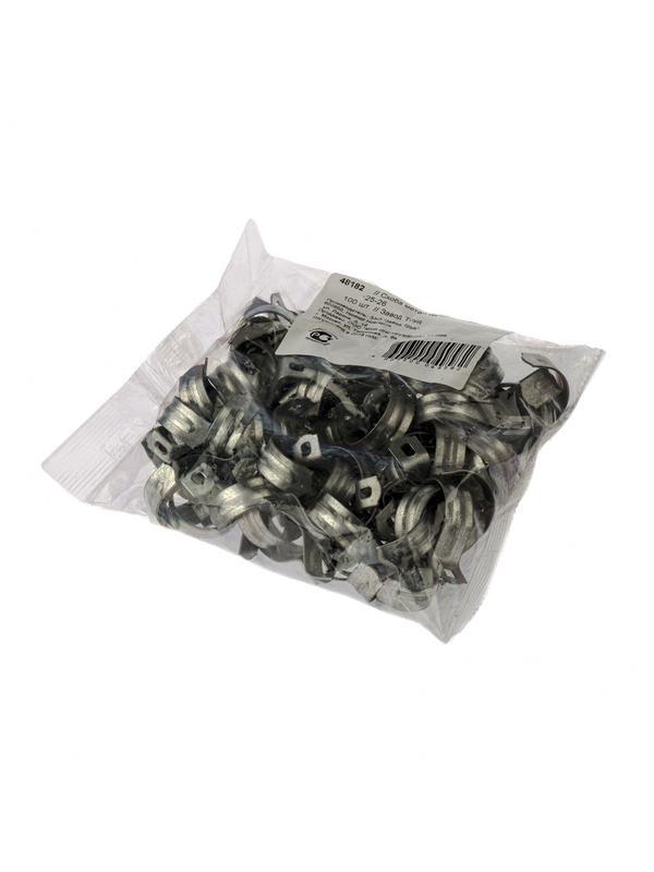 Скоба металлическая однолапковая, 25 мм, 100 шт Сибртех