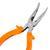 Длинногубцы изогнутые Classic, 160 мм, шлифованные, пластмассовые рукоятки Sparta