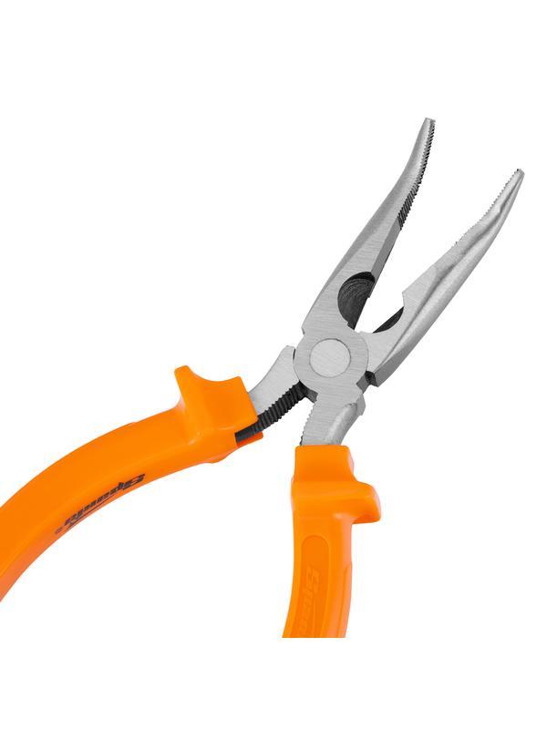 Длинногубцы изогнутые Classic, 160 мм, шлифованные, пластмассовые рукоятки Sparta