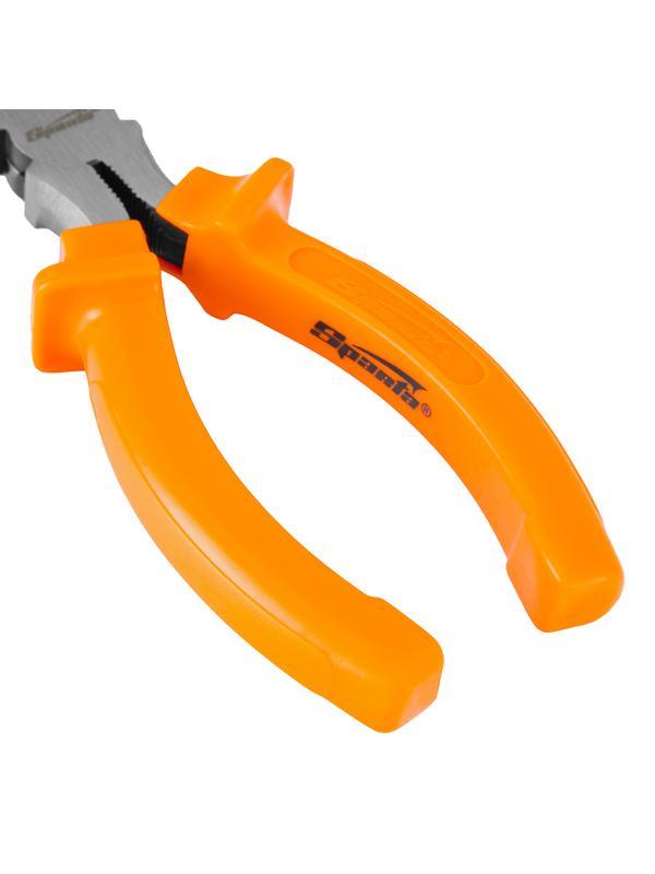 Длинногубцы изогнутые Classic, 160 мм, шлифованные, пластмассовые рукоятки Sparta