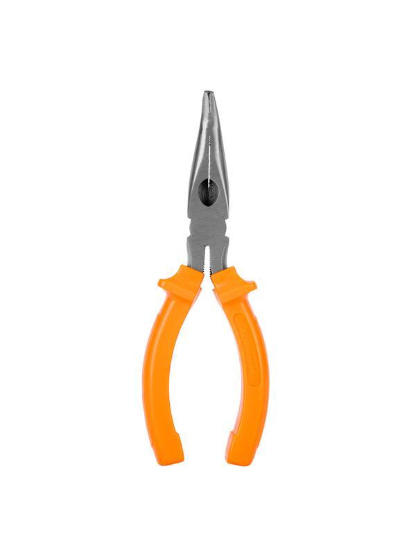 Длинногубцы изогнутые Classic, 160 мм, шлифованные, пластмассовые рукоятки Sparta