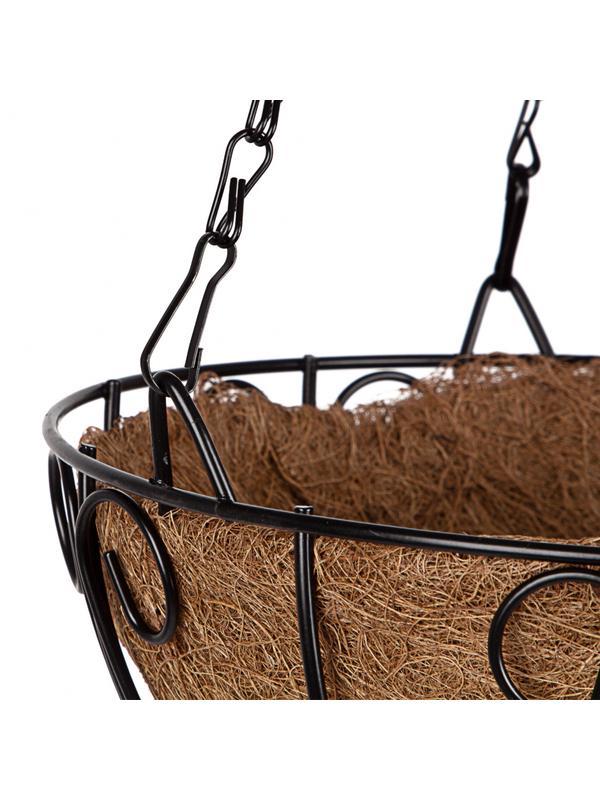 Подвесное кашпо с декором, 25 см, с кокосовой корзиной Palisad