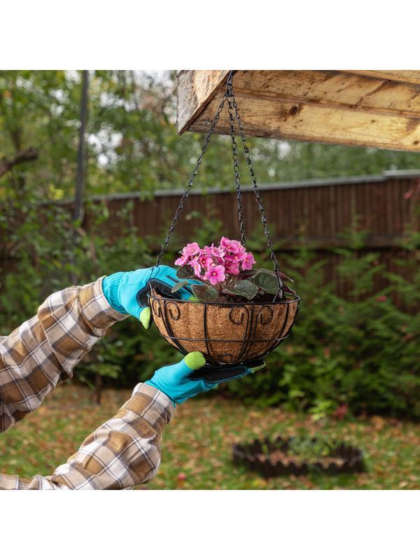 Подвесное кашпо с декором, 25 см, с кокосовой корзиной Palisad