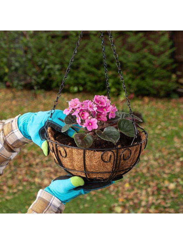 Подвесное кашпо с декором, 25 см, с кокосовой корзиной Palisad