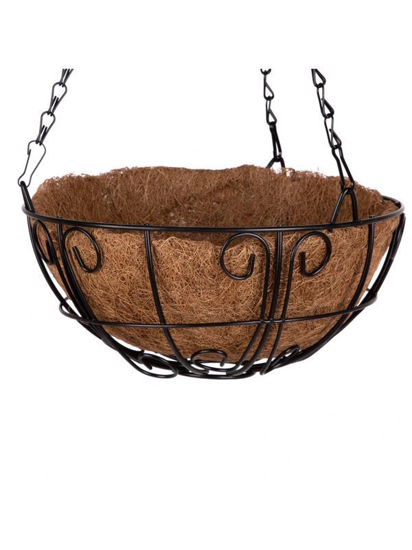 Подвесное кашпо с декором, 25 см, с кокосовой корзиной Palisad