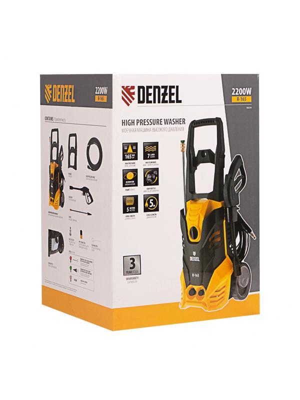 Моечная машина высокого давления R-165, 2200 Вт, 165 бар, 7 л/мин, колесная Denzel