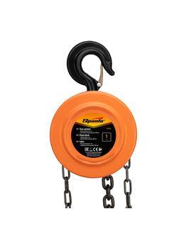 Таль цепная, 1 т, H подъема 2.5 м, расстояние между крюками 300 мм Sparta