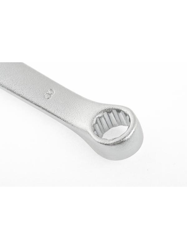 Ключ комбинированный, 9 мм, CrV, матовый хром Stels