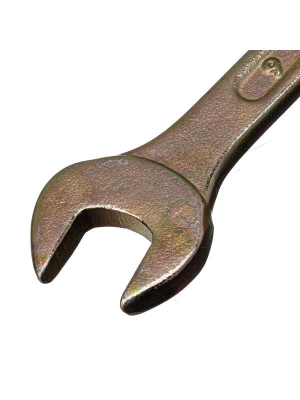 Ключ рожковый, 8 х 9 мм, желтый цинк Сибртех