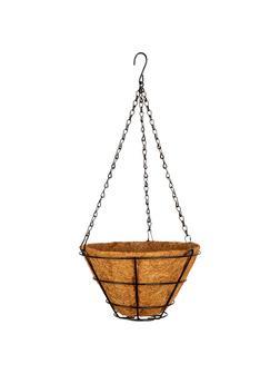 Кашпо подвесное с вкладышем из коковиты, конус D 25 см Palisad