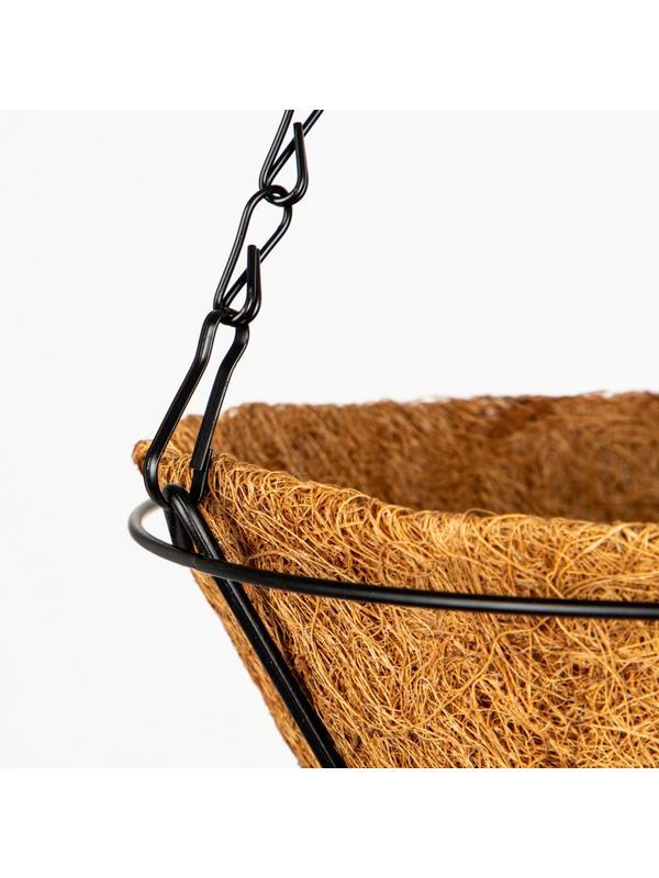 Кашпо подвесное с вкладышем из коковиты, конус D 25 см Palisad