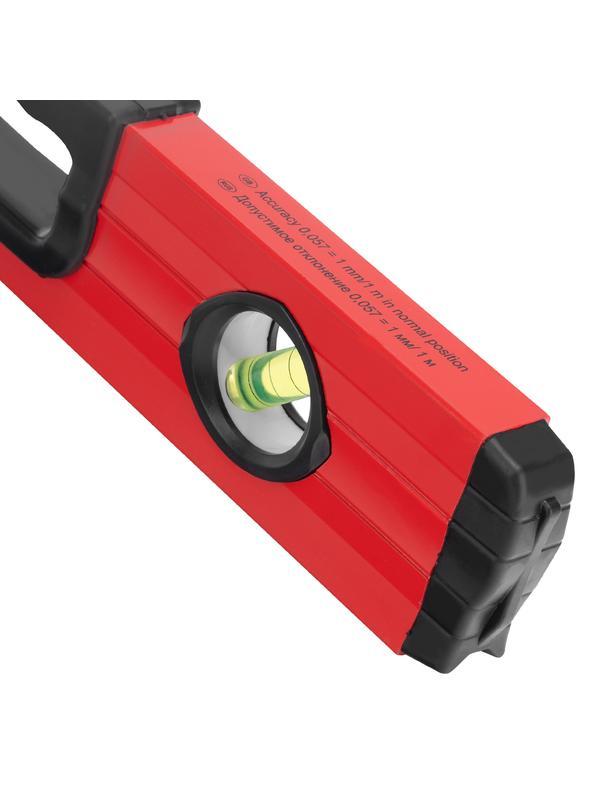 Уровень алюминиевый, 600 мм, фрезерованный, 3 глазка, две эргономичные ручки Matrix