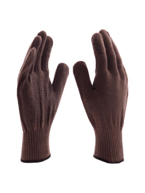 Перчатки трикотажные, акрил, ПВХ гель, 