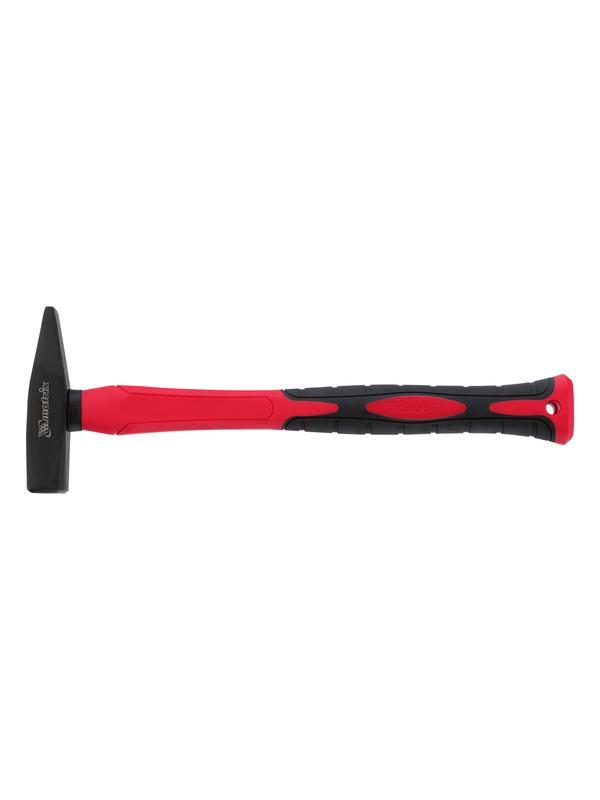 Молоток слесарный optimal, 300 г, фибергласовая обрезиненная рукоятка, квадратный боек Matrix