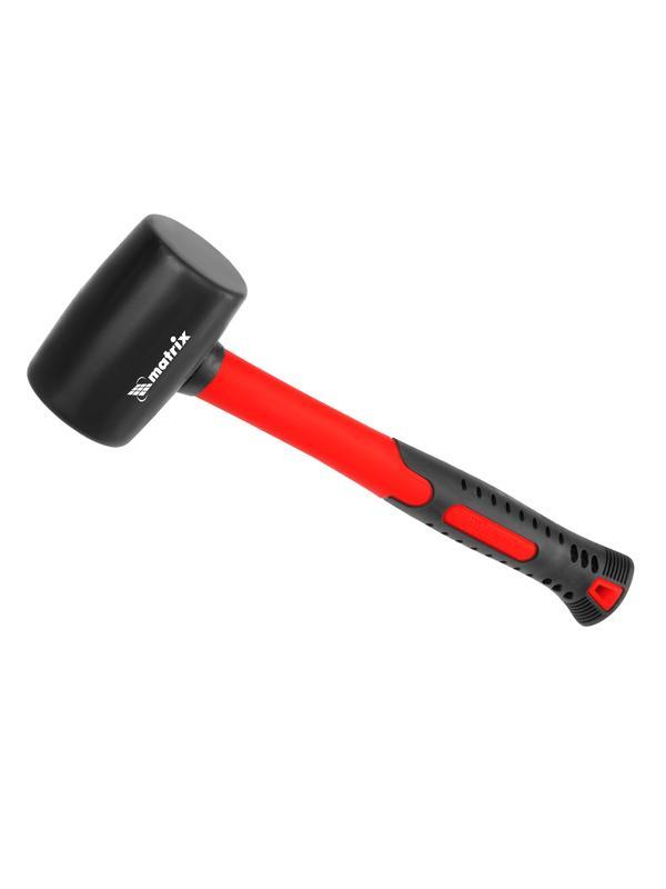 Киянка резиновая, 225 г, черная резина, фибергласовая рукоятка Matrix