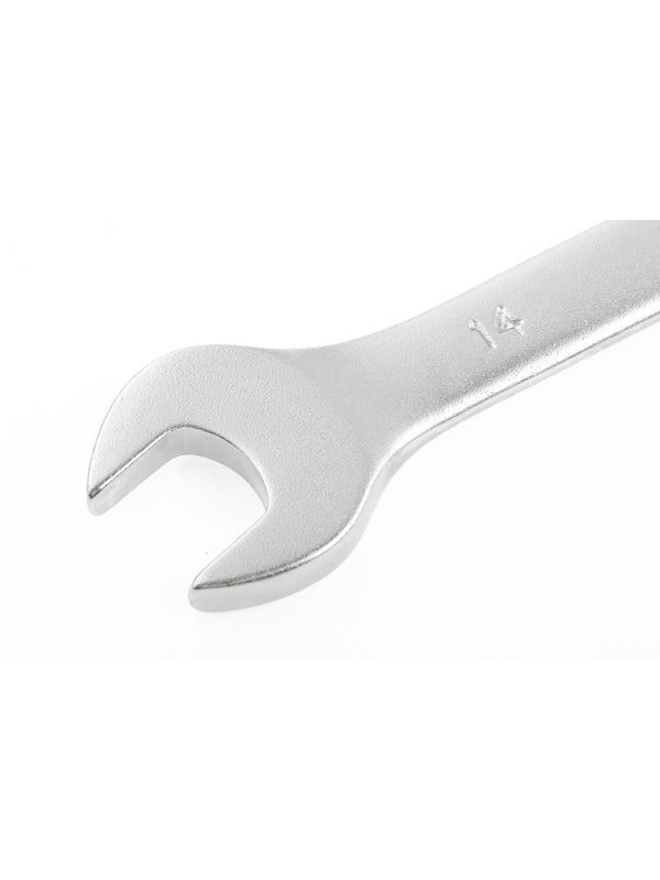 Ключ комбинированный, 14 мм, CrV, матовый хром Stels