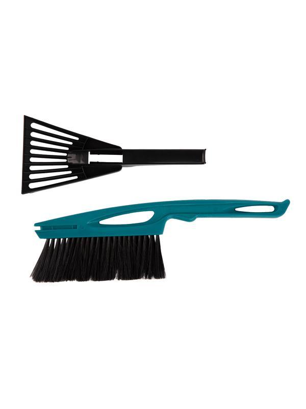 Щетка-сметка для снега со скребком 400 мм, бирюзовая Sparta Россия