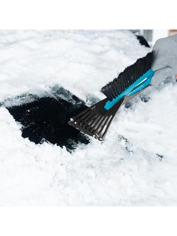 Щетка-сметка для снега со скребком 400 мм, бирюзовая Sparta Россия