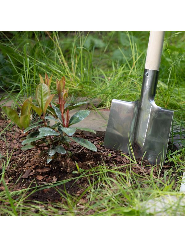 Лопата штыковая, нержавеющая сталь, 200х265 мм, ребра жесткости, без черенка, Россия Сибртех