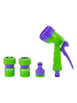 Набор для подключения шланга 3/4, пистолет 7 режимов полива, адаптер, 2 соединителя Palisad