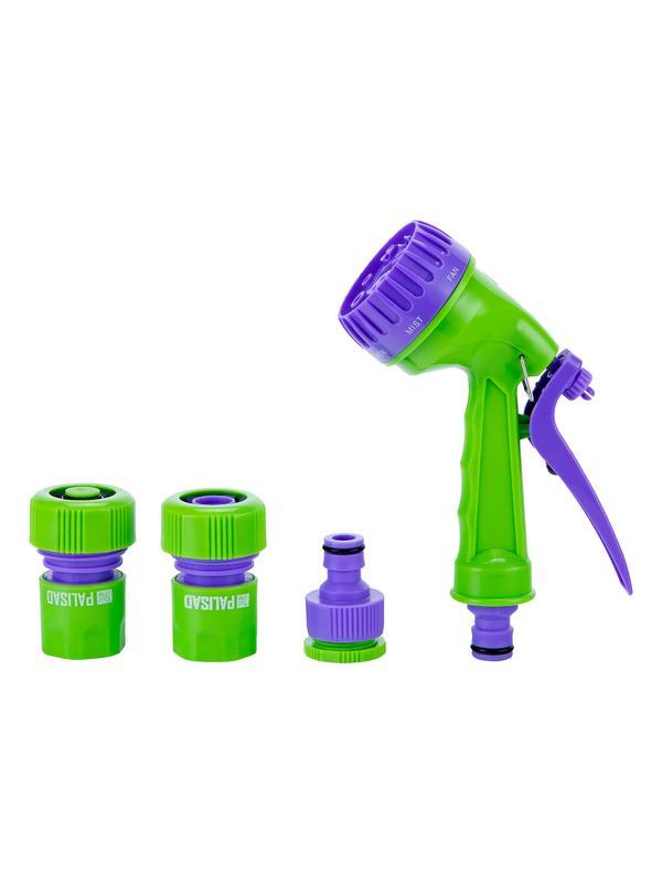 Набор для подключения шланга 3/4, пистолет 7 режимов полива, адаптер, 2 соединителя Palisad