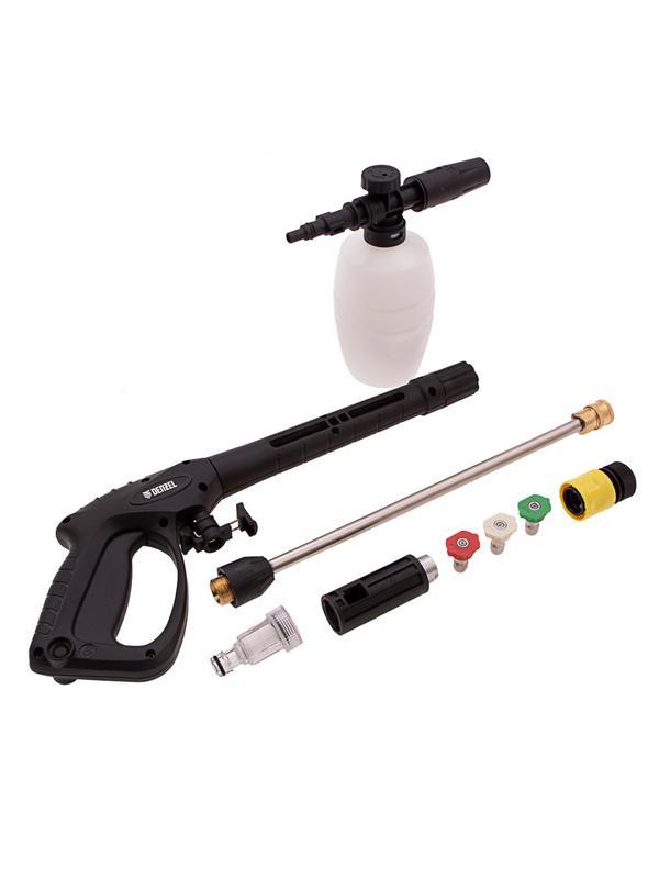 Моечная машина высокого давления R-210iD, 2600 Вт, 210 бар, 8.0 л/мин, асинхронный двигатель, барабан Denzel