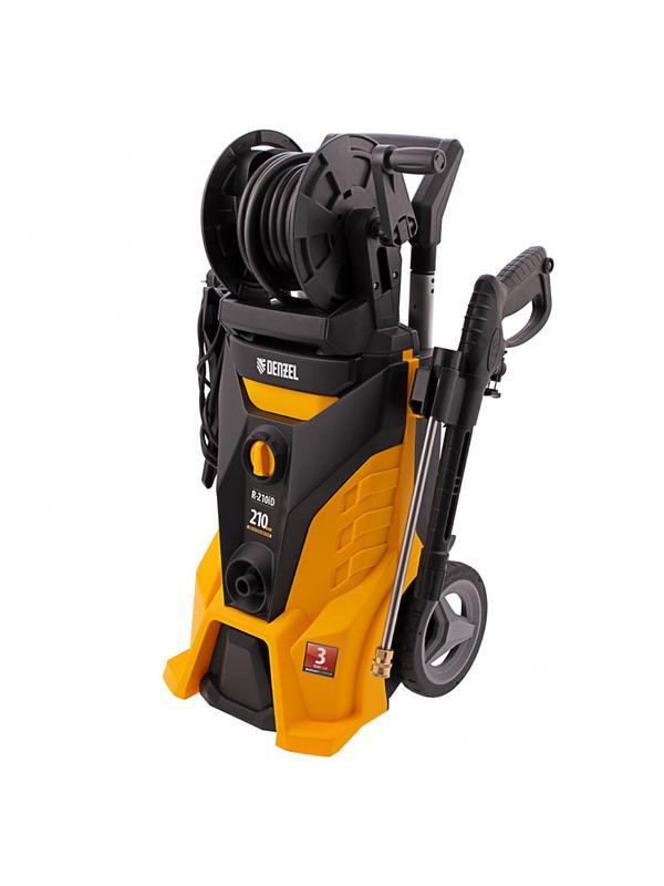 Моечная машина высокого давления R-210iD, 2600 Вт, 210 бар, 8.0 л/мин, асинхронный двигатель, барабан Denzel