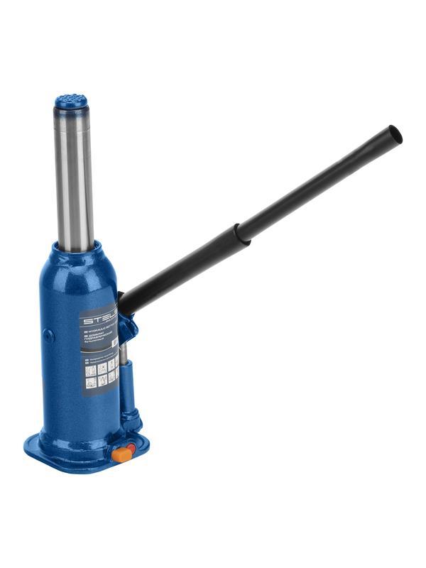 Домкрат гидравлический бутылочный, 6 т, h подъема 207-404 мм, в пластиковом кейсе Stels