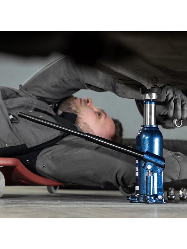 Домкрат гидравлический бутылочный, 6 т, h подъема 207-404 мм, в пластиковом кейсе Stels