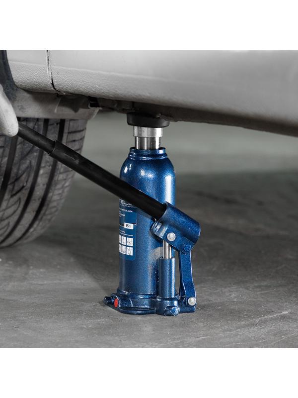 Домкрат гидравлический бутылочный, 6 т, h подъема 207-404 мм, в пластиковом кейсе Stels