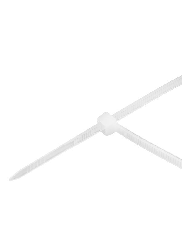 Хомуты, 370 x 3.6 мм, пластиковые, белые, 100 шт Сибртех