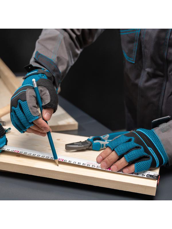 Перчатки комбинированные облегченные, открытые пальцы, AKTIV, М Gross