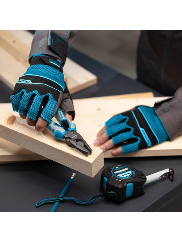 Перчатки комбинированные облегченные, открытые пальцы, AKTIV, М Gross