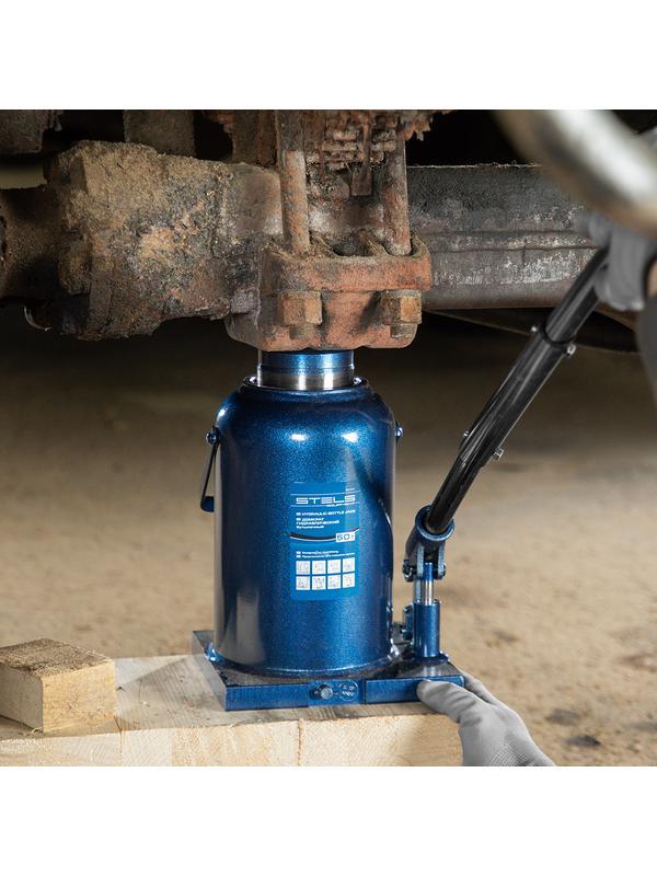 Домкрат гидравлический бутылочный, 50 т, h подъема 280-450 мм Stels