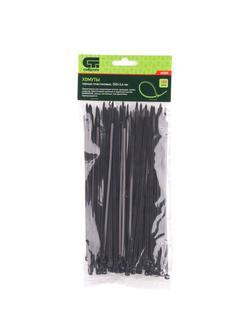 Хомуты, 200 x 3.6 мм, пластиковые, черные, 100 шт Сибртех