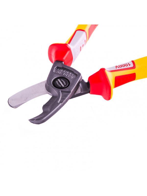 Кабелерез, диэлектрические рукоятки до 1000 В, трехкомпонентные рукоятки, 210 мм Gross