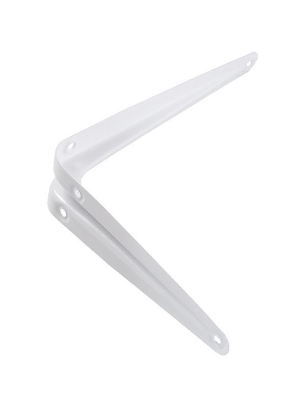 Кронштейн угловой с ребром, 175 х 225 мм, белый Сибртех