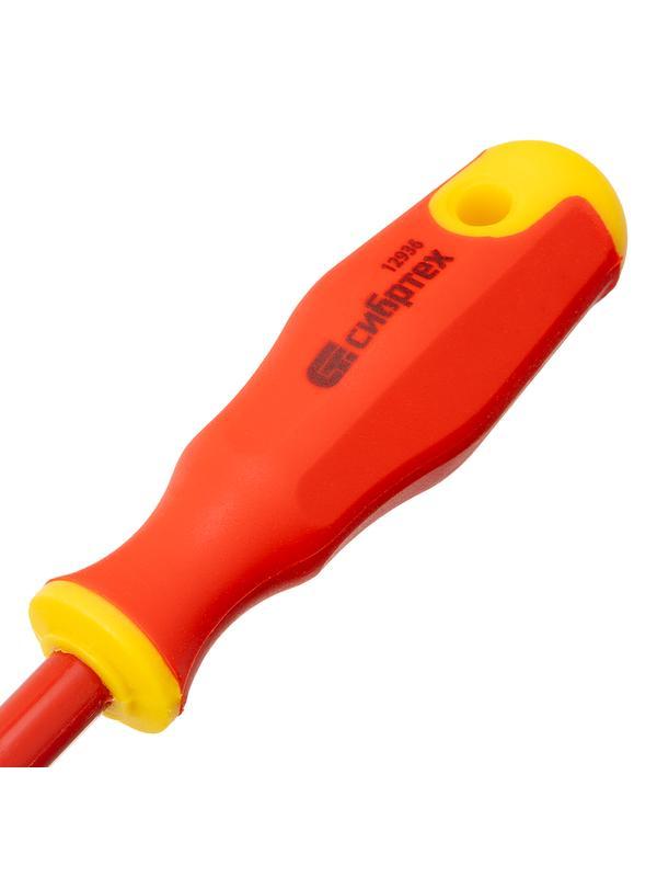 Набор отверток диэлектрических до 1000 В, 7 шт, тестер, CrV, двухкомпонентные рукоятки Сибртех