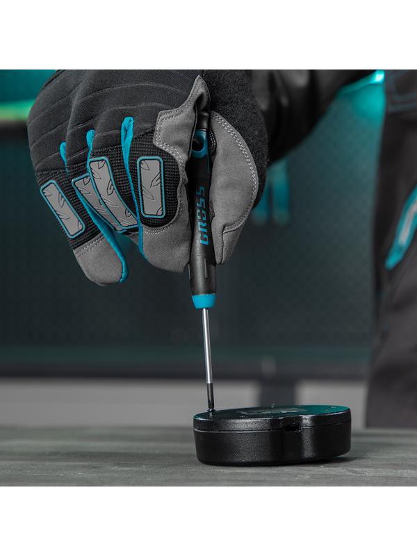 Набор отверток для точной механики, CrMo, двухкомпонентные рукоятки, 6 шт, пластиковый бокс Gross